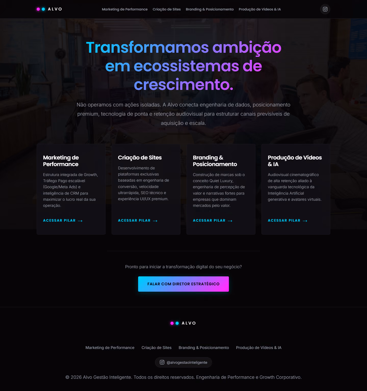 Site da Alvo Gestão Inteligente