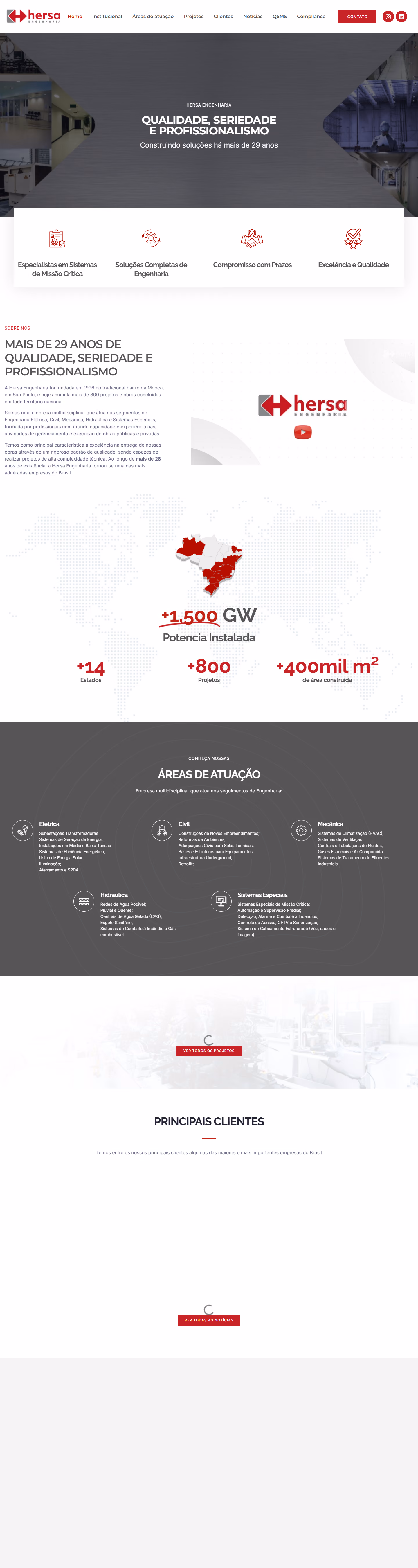 Site da Hersa Engenharia