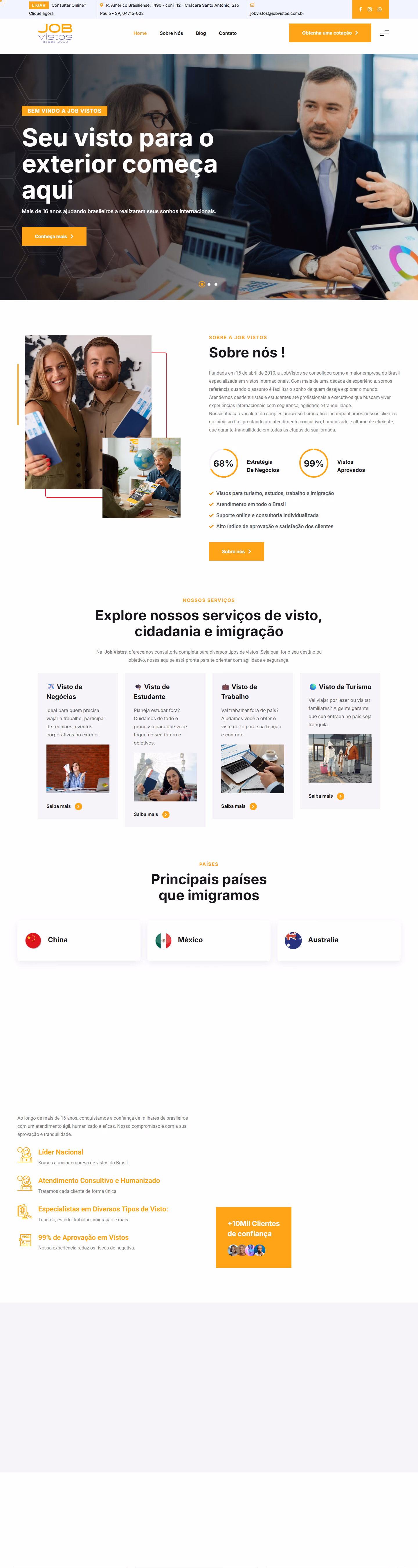 Site da Job Vistos