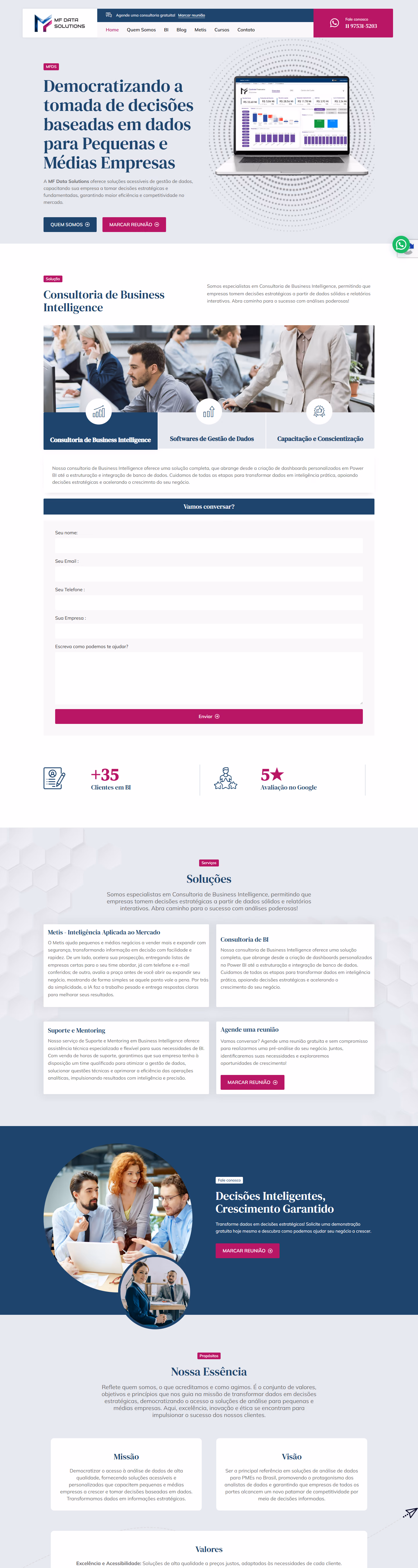 Site da MF Data Solutions